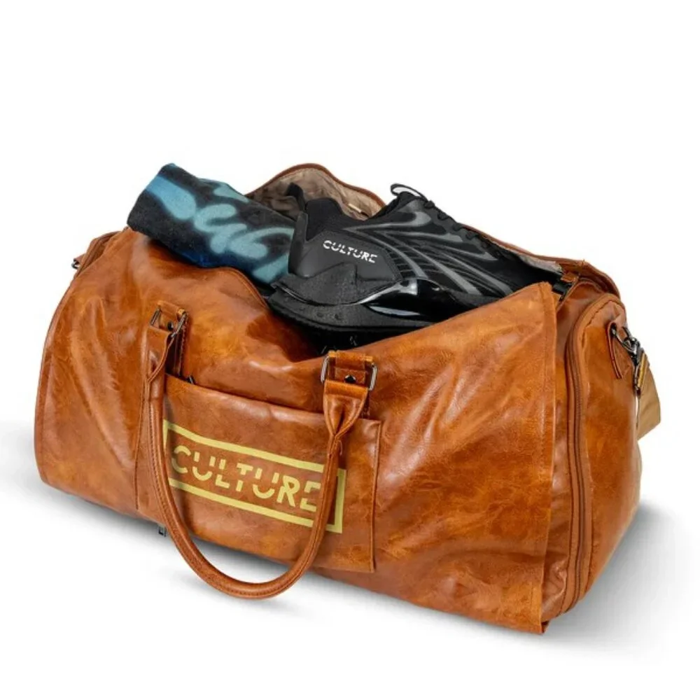 Culture Travel Duffle Bag British Tan New OS